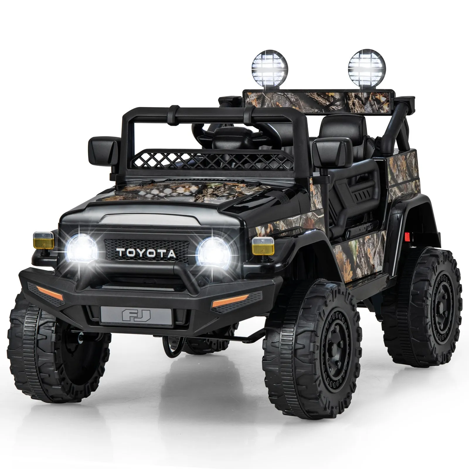 12V 7Ah Licensed Toyota FJ Cruiser Electric Car with Remote Control-Black