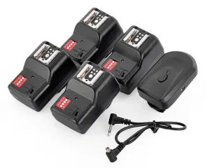 16 Channels Wireless Flash Trigger Set with 4 Receivers