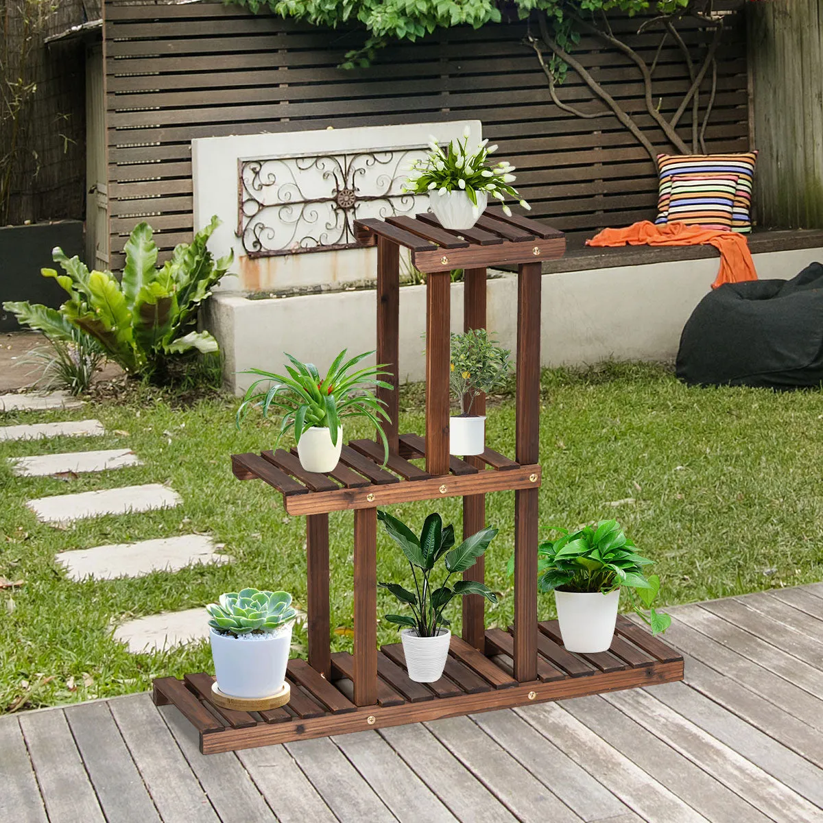 3-Tier Plant Pot Holder for Garden Balcony Patio