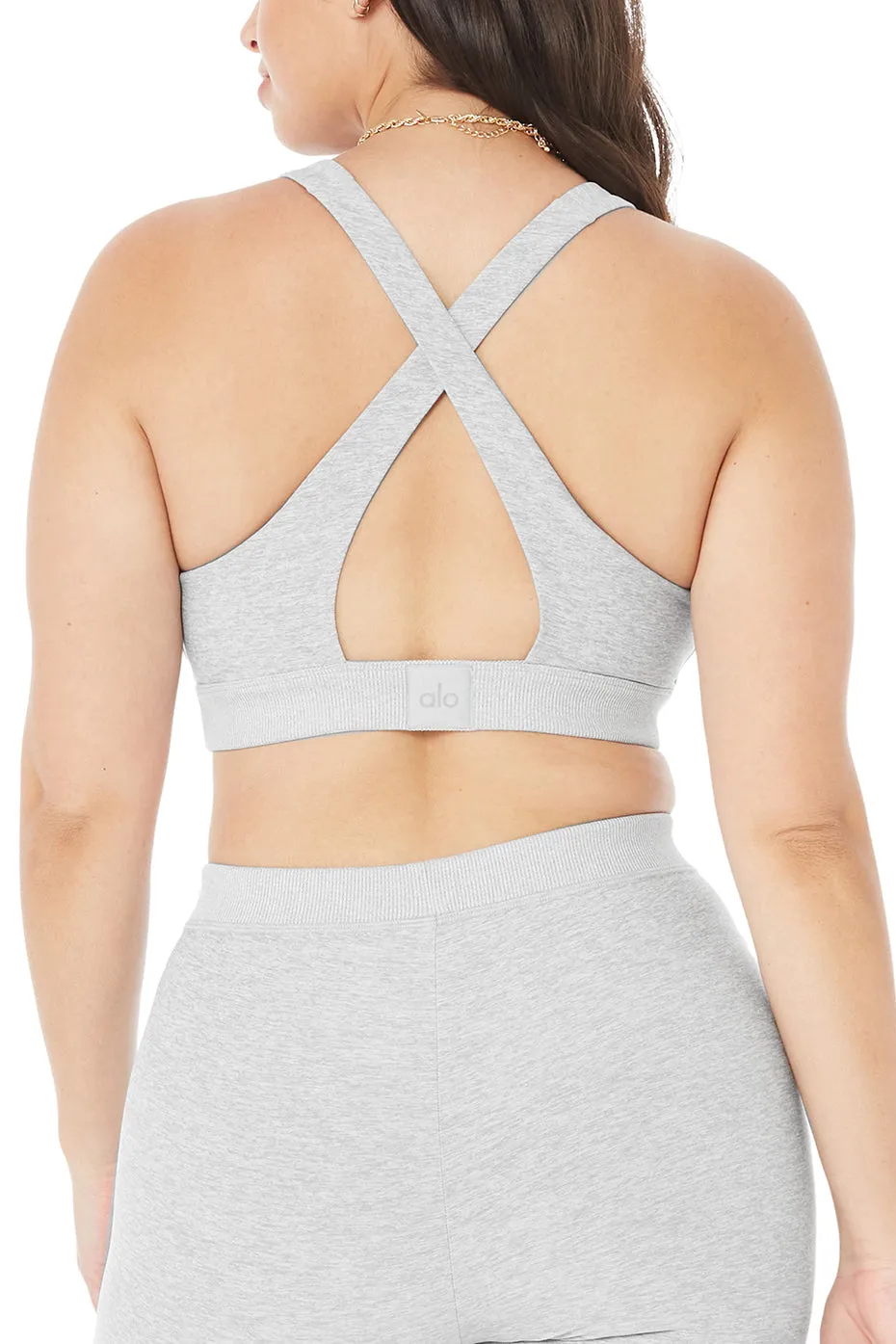 Alosoft Iconic 90's Bra - Athletic Heather Grey