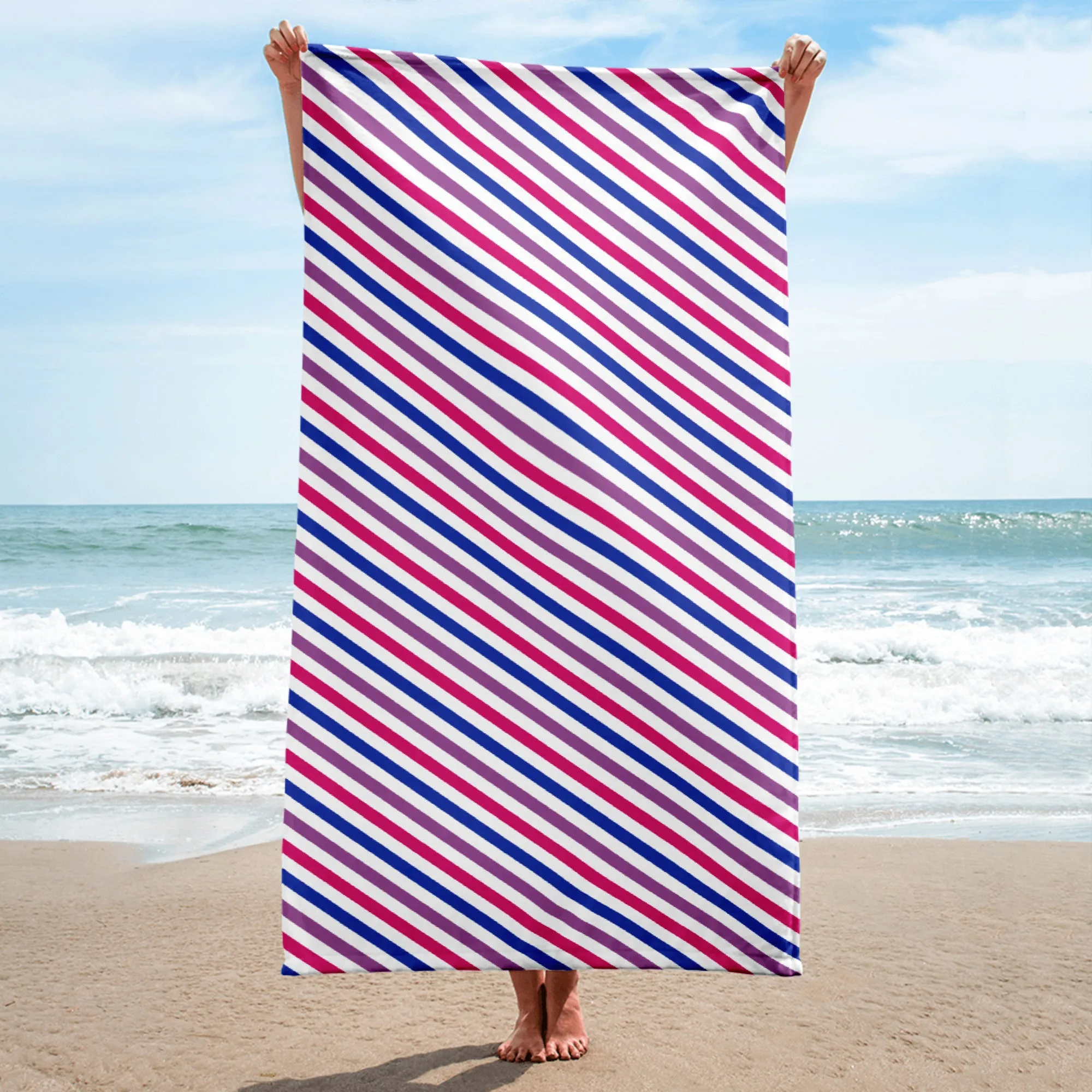 Bisexual Stripe Beach Towel