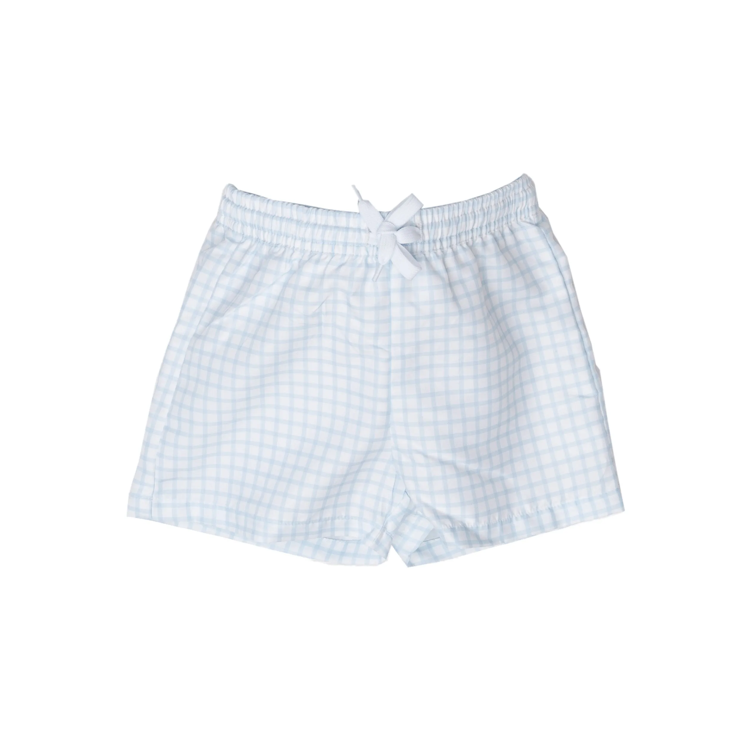 Blue Windowpane Boys Trunks