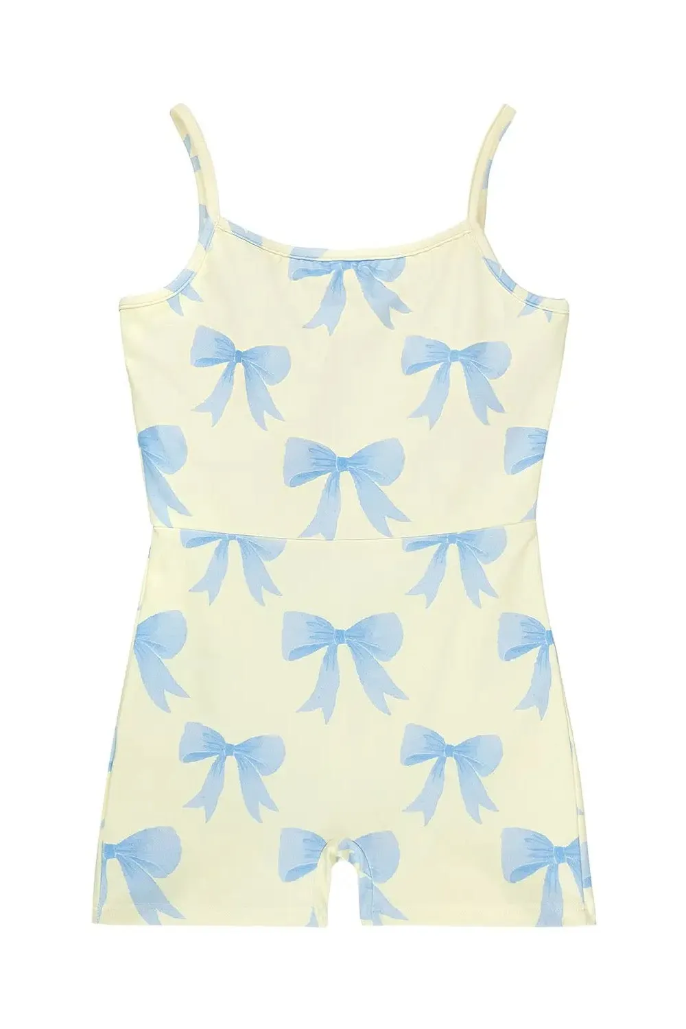 Bow Romper ~ Blue/Yellow