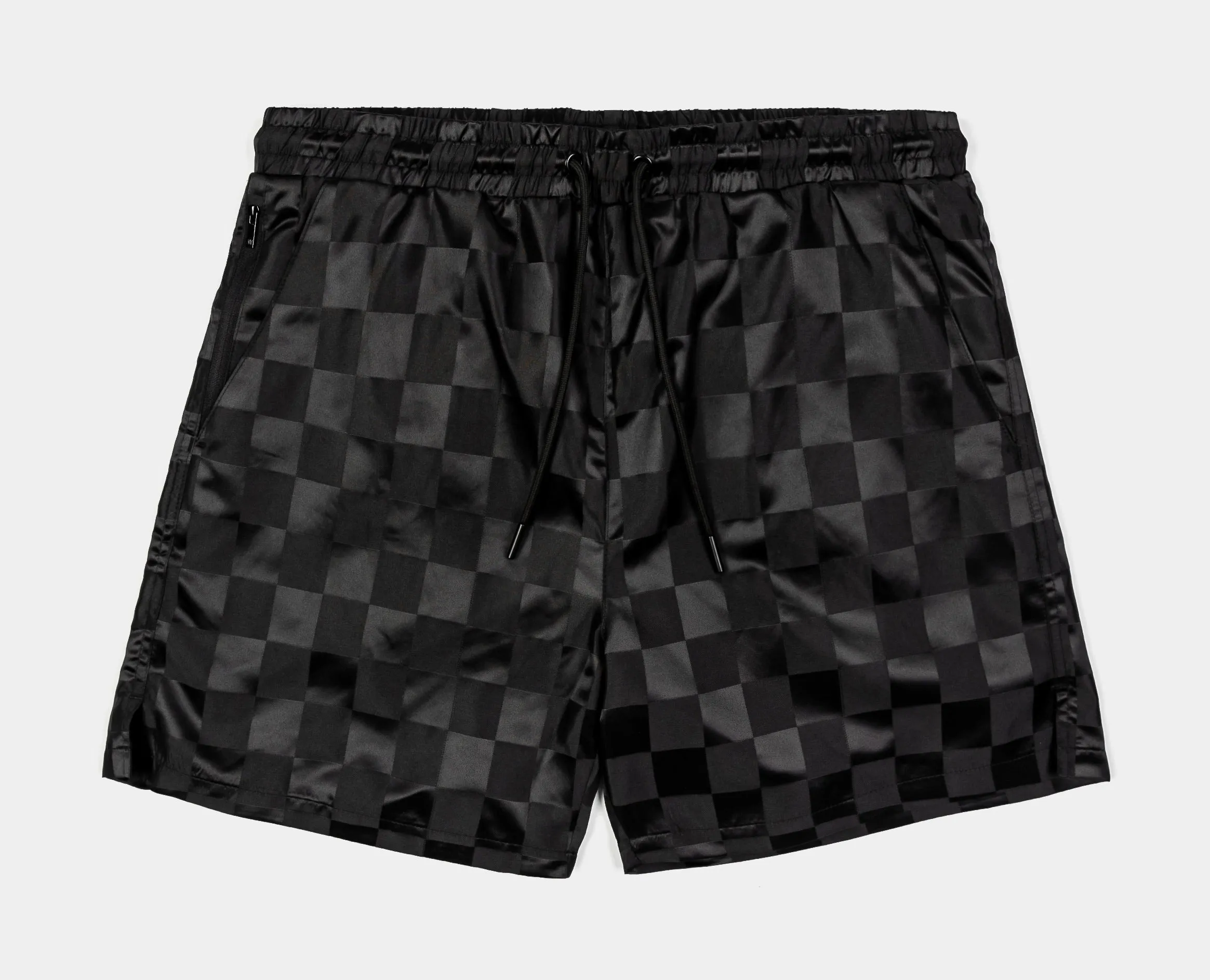 Checkered Basketball Mens Shorts (Black)