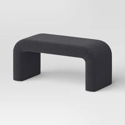 Cicely Waterfall Bench Charcoal Boucle - Threshold