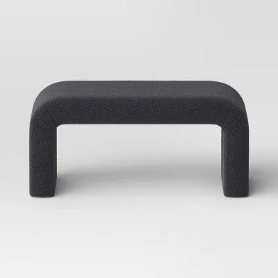 Cicely Waterfall Bench Charcoal Boucle - Threshold