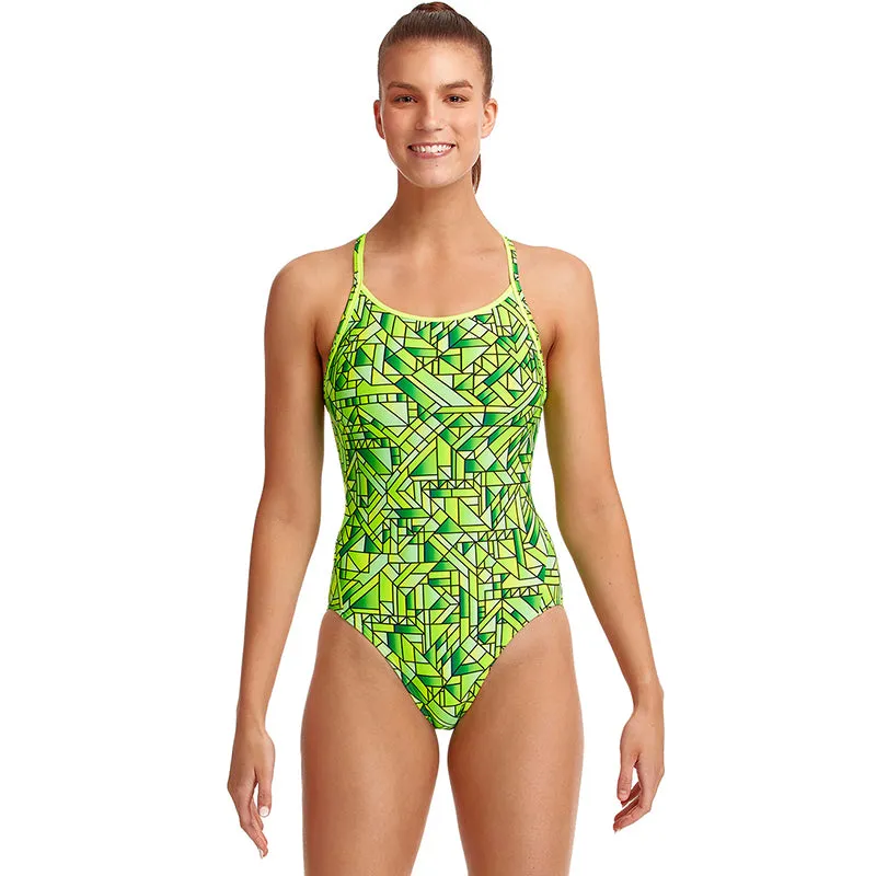 Funkita - Goldy Blocks - Ladies Diamond Back One Piece