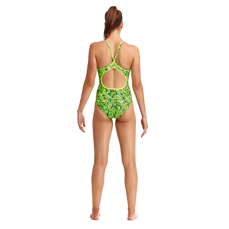 Funkita - Goldy Blocks - Ladies Diamond Back One Piece