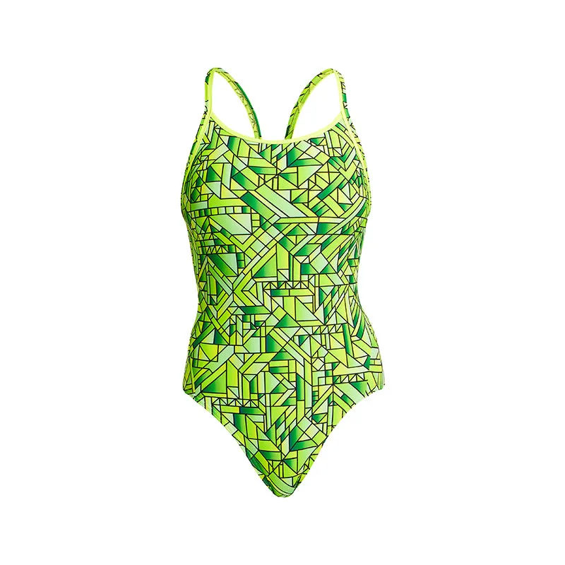 Funkita - Goldy Blocks - Ladies Diamond Back One Piece