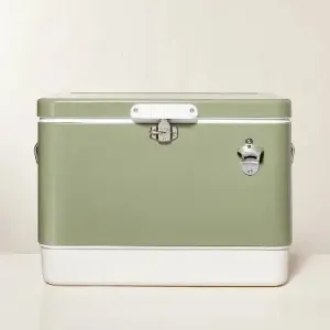 Hearth & Hand with Magnolia Hard-Sided Cooler 54QT/80-Can Ice Chest, Green