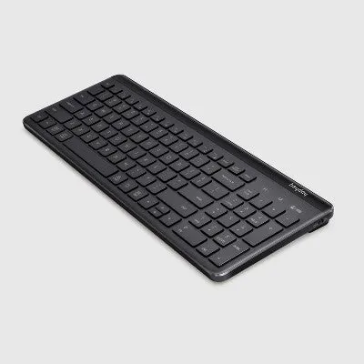 Heyday Bluetooth Wireless Keyboard Windows Mac PC Laptop Silent Typing, Black