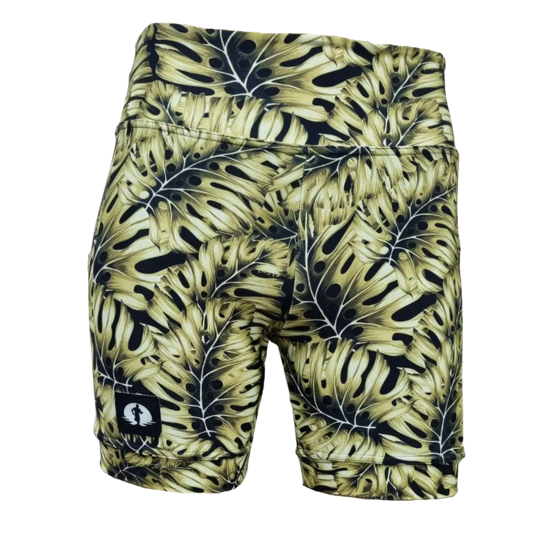 High Waist Funky Pants - Tropical night