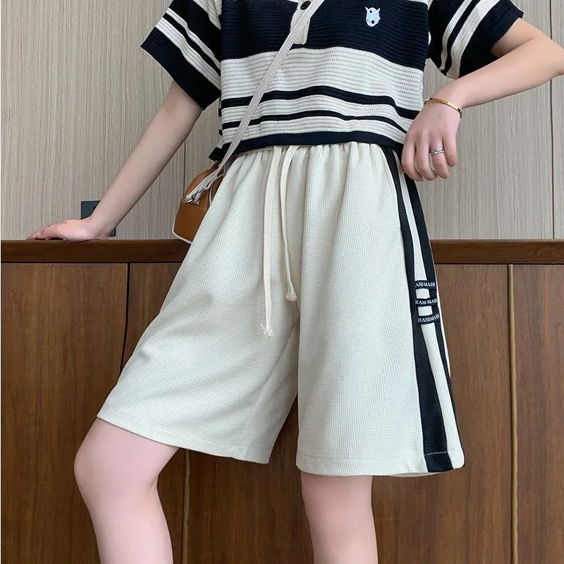 Houndstooth Loose Fit Casual Shorts