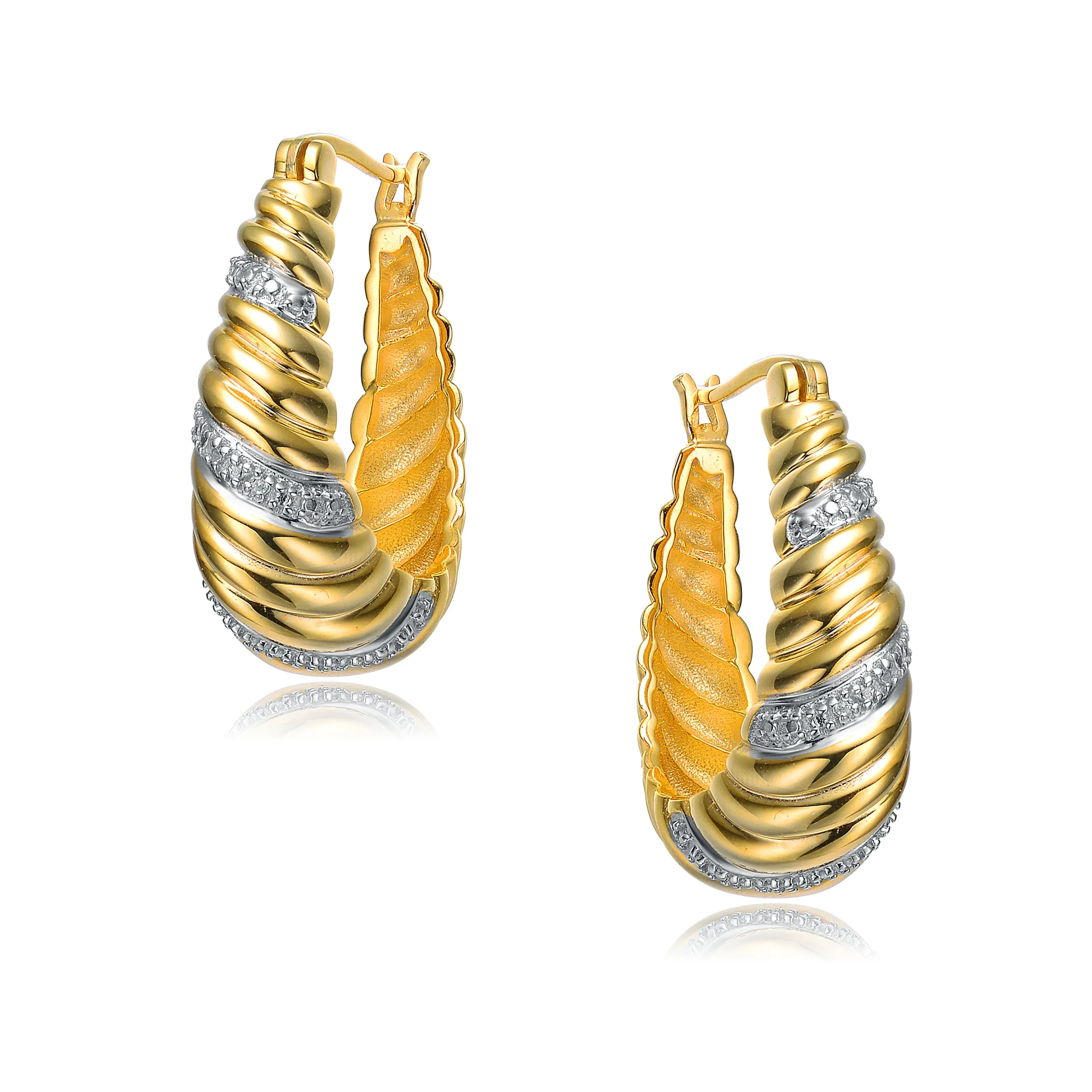 Jeanne Swirl Hoop Earrings