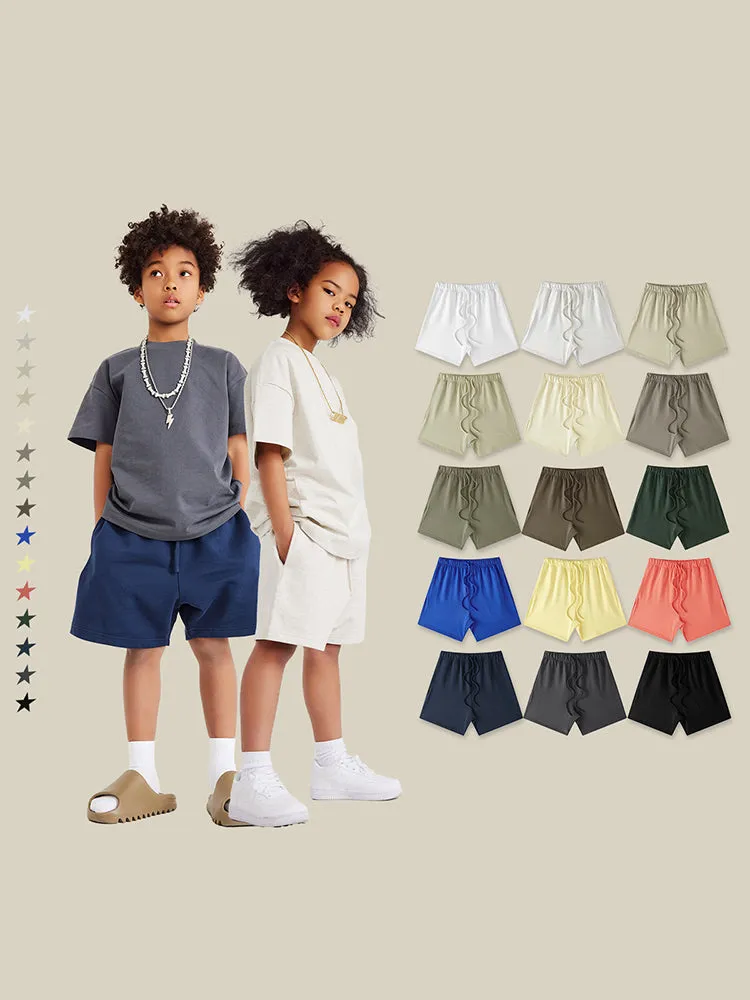 Kids'S Unisex Solid Cropped Shorts