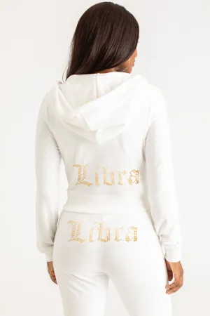 Libra Big Bling Velour Hoodie