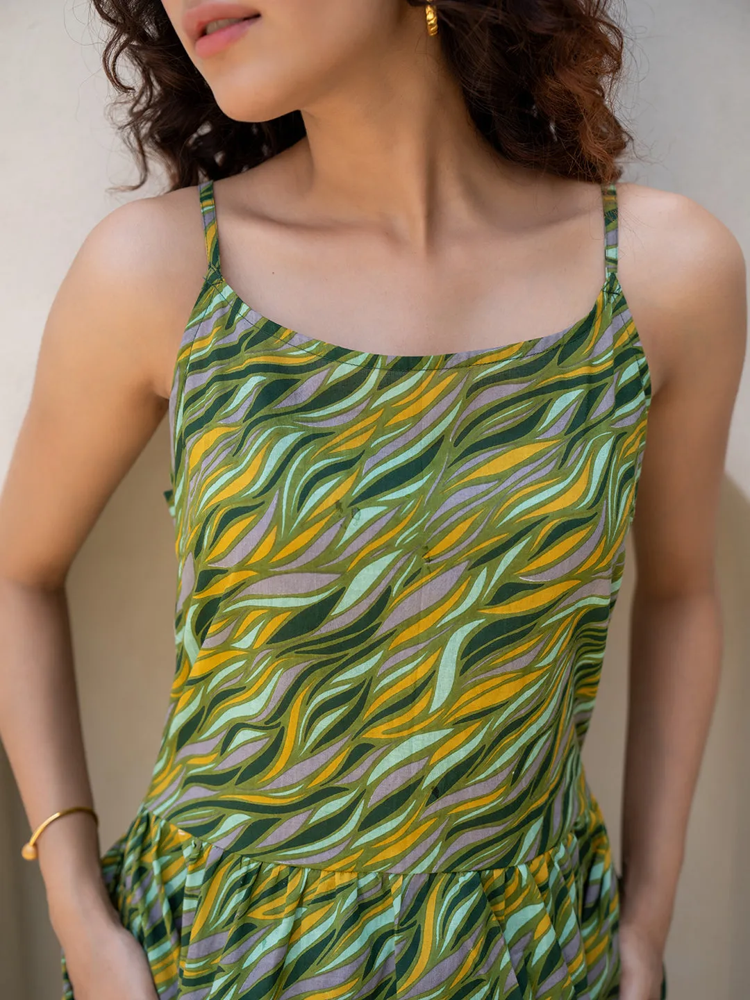 Lime Green Back Tie Dress