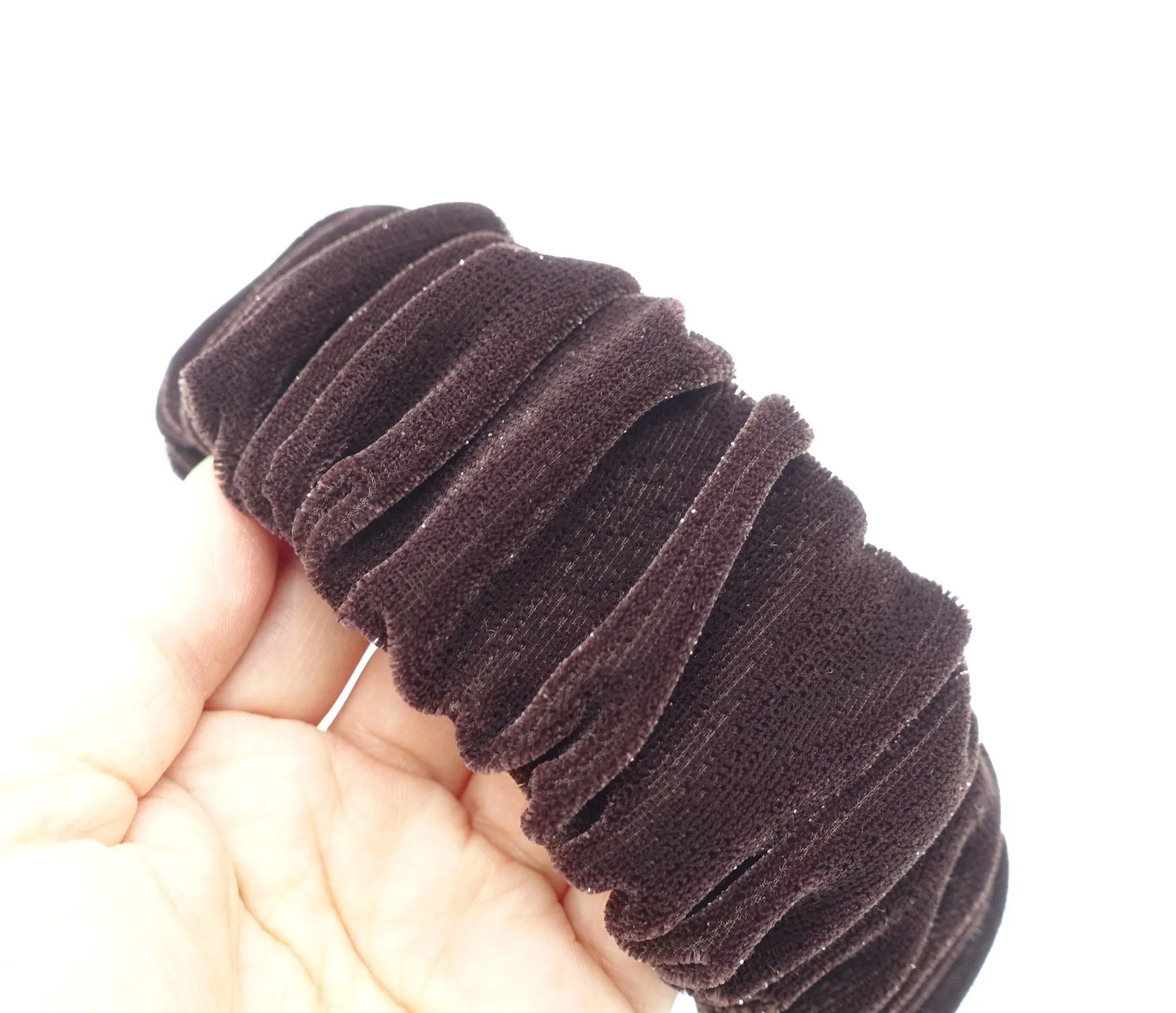 Limited time offer -- glittering velvet pleated headband