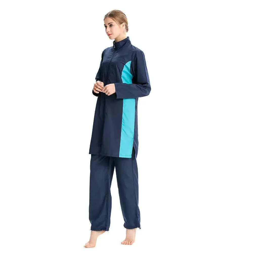 MB007 Muslim Women Swimwear, 3pcs Burkini Modest Swimsuit