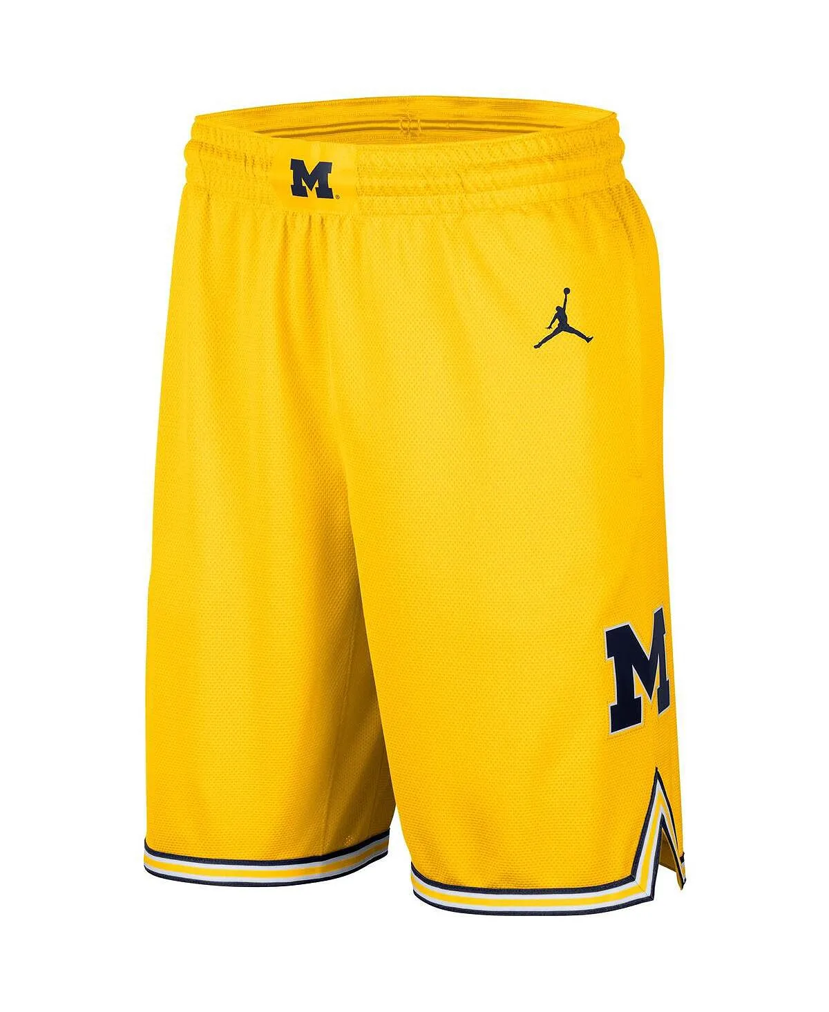 Men's Brand Basketball Shorts Maize Michigan Wolverines Replica Team Jordan