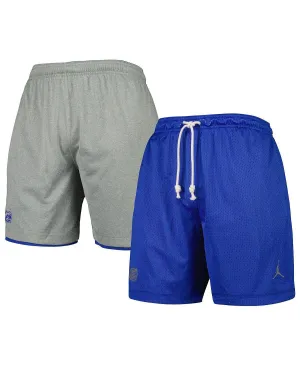 Men's Florida Gators Royal Jordan Branded Gray Reversible Shorts