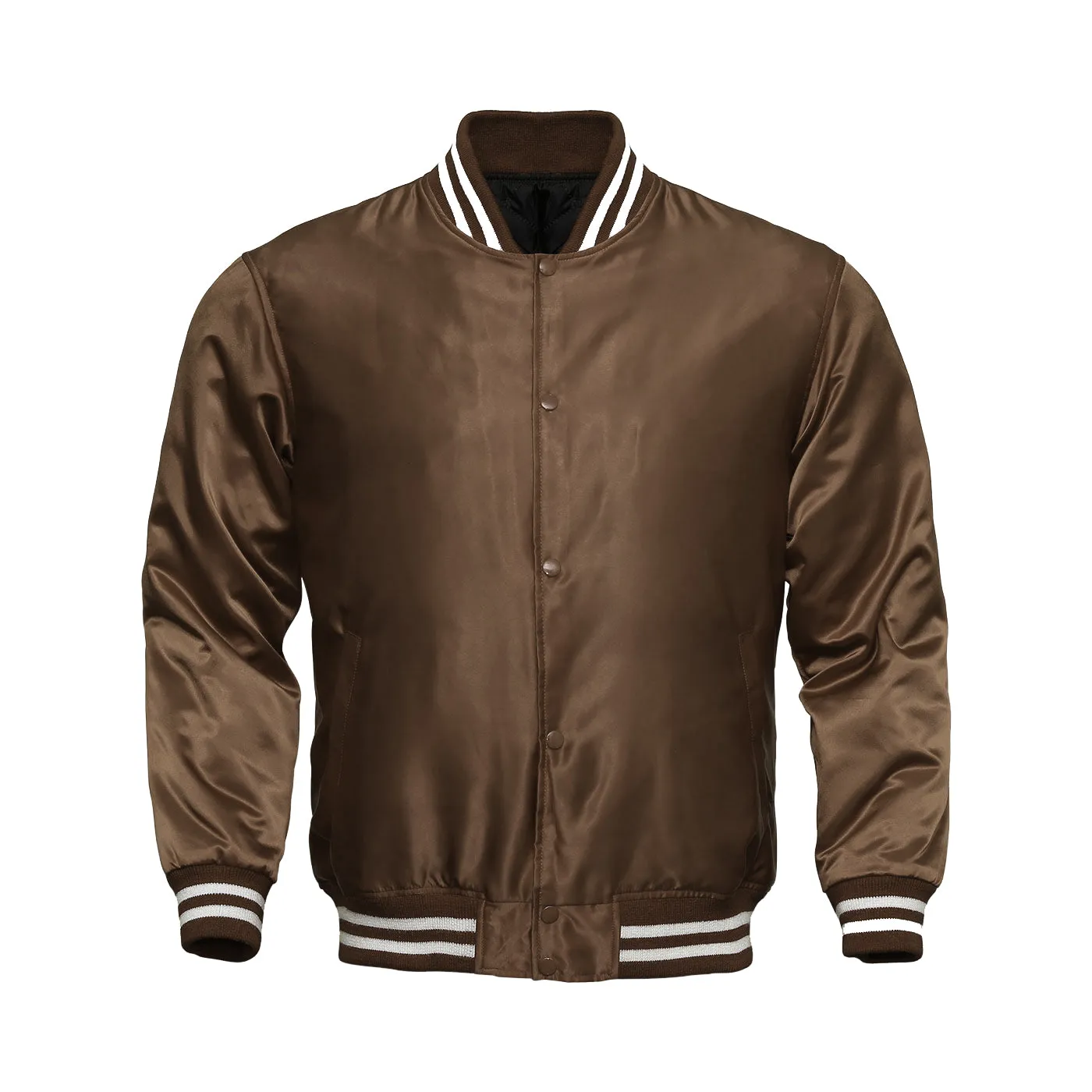 Mens Satin Jacket Brown