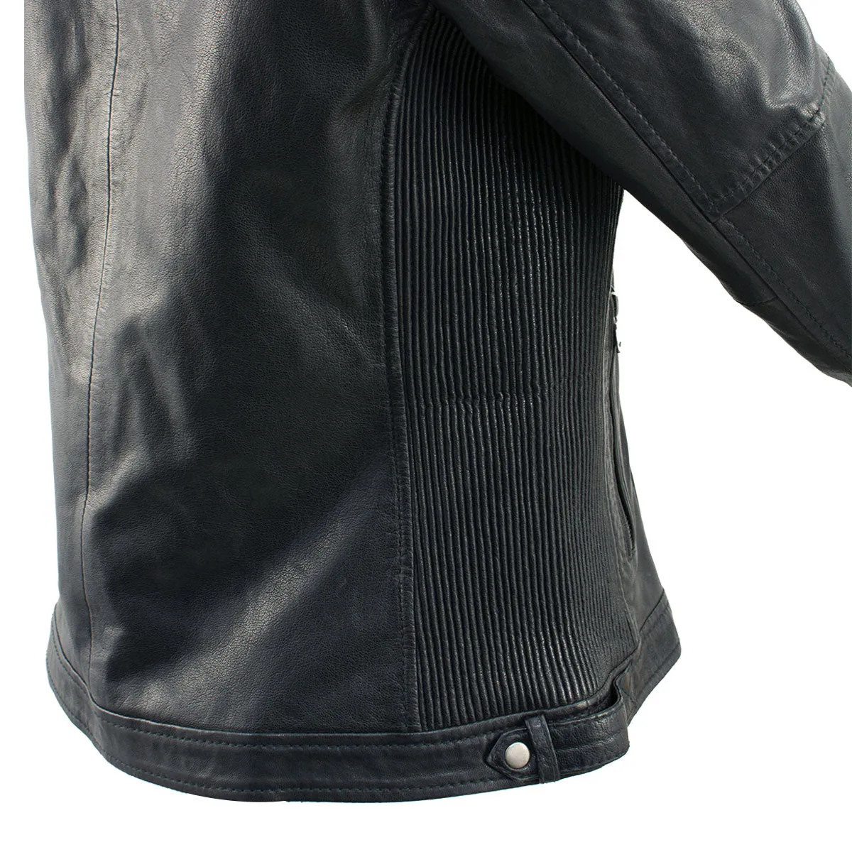 Milwaukee Leather Vintage SFL2813 Women's Black Leather Moto Style Fashion Jacket