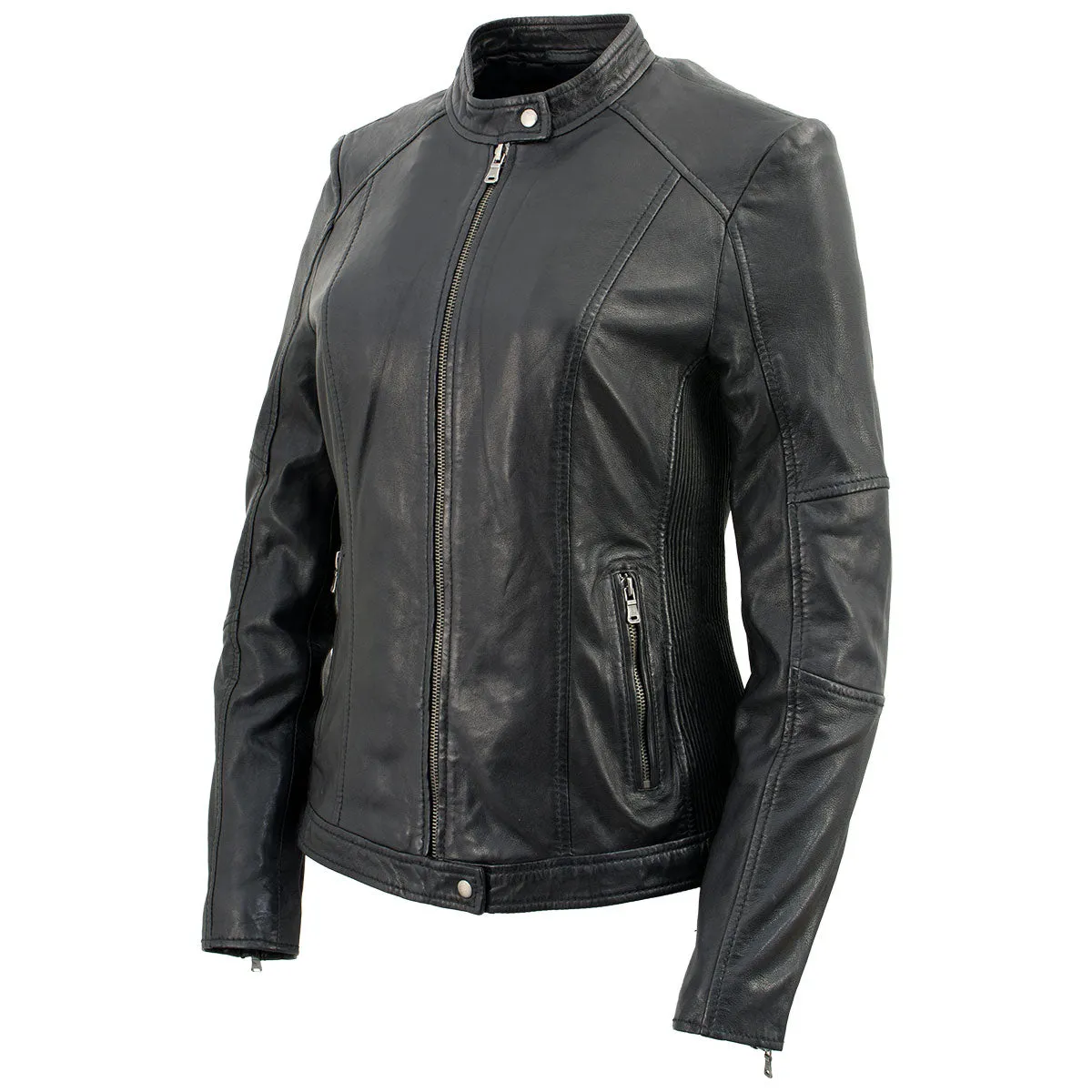 Milwaukee Leather Vintage SFL2813 Women's Black Leather Moto Style Fashion Jacket