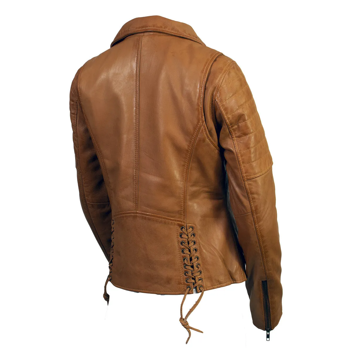 Milwaukee Leather Women's Duchess Whiskey Motorcycle Style Fashion Casual Leather Jacket SFL2870