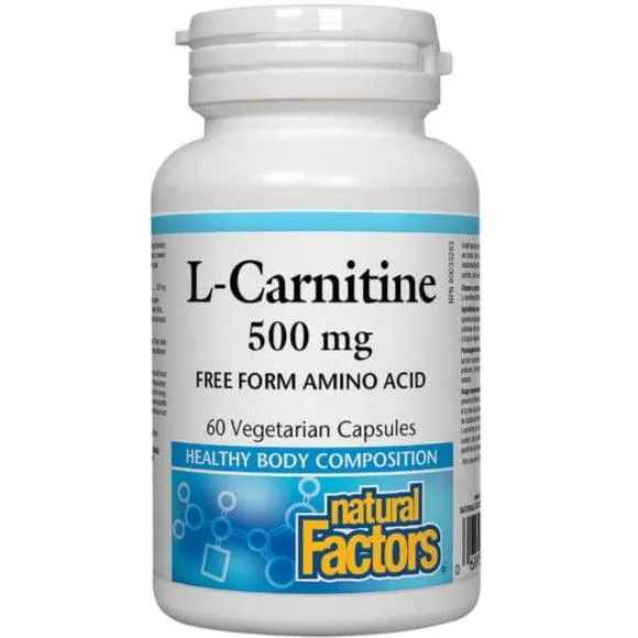 Natural Factors L-Carnitine 500mg 60 Veggie Caps