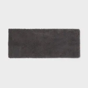 New - 24"x60" Spa Plush Bath Rug Dark Gray - Threshold