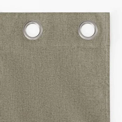 New - 96"x50" Tyrell Tonal Texture Draft Shield Fleece Insulated 100% Blackout Grommet Curtain Panel Olive Green - Sun Zero