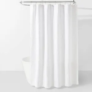 New - Matelasse Medallion Shower Curtain White - Threshold