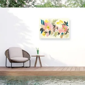 New - Trademark Fine Art Kristy Rice Pastel Garden I Outdoor Canvas Art