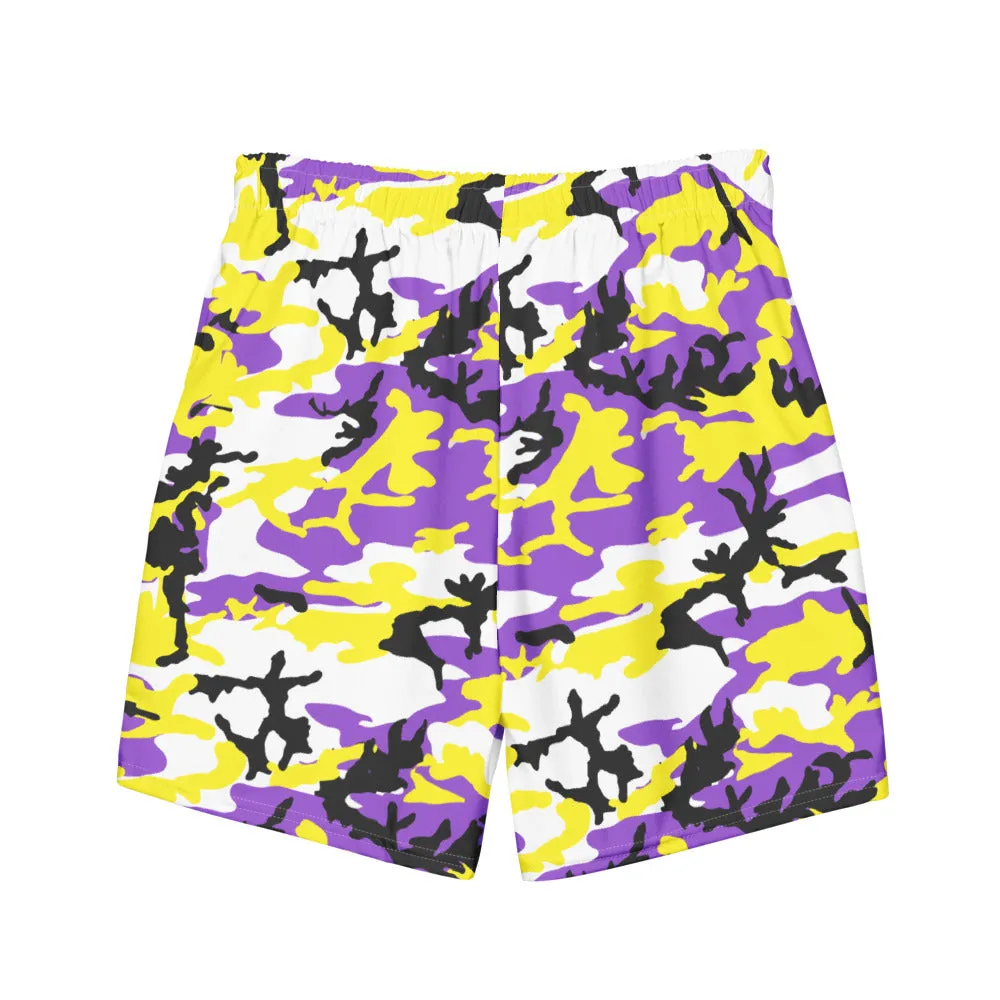 Non Binary Camo Swim Trunks