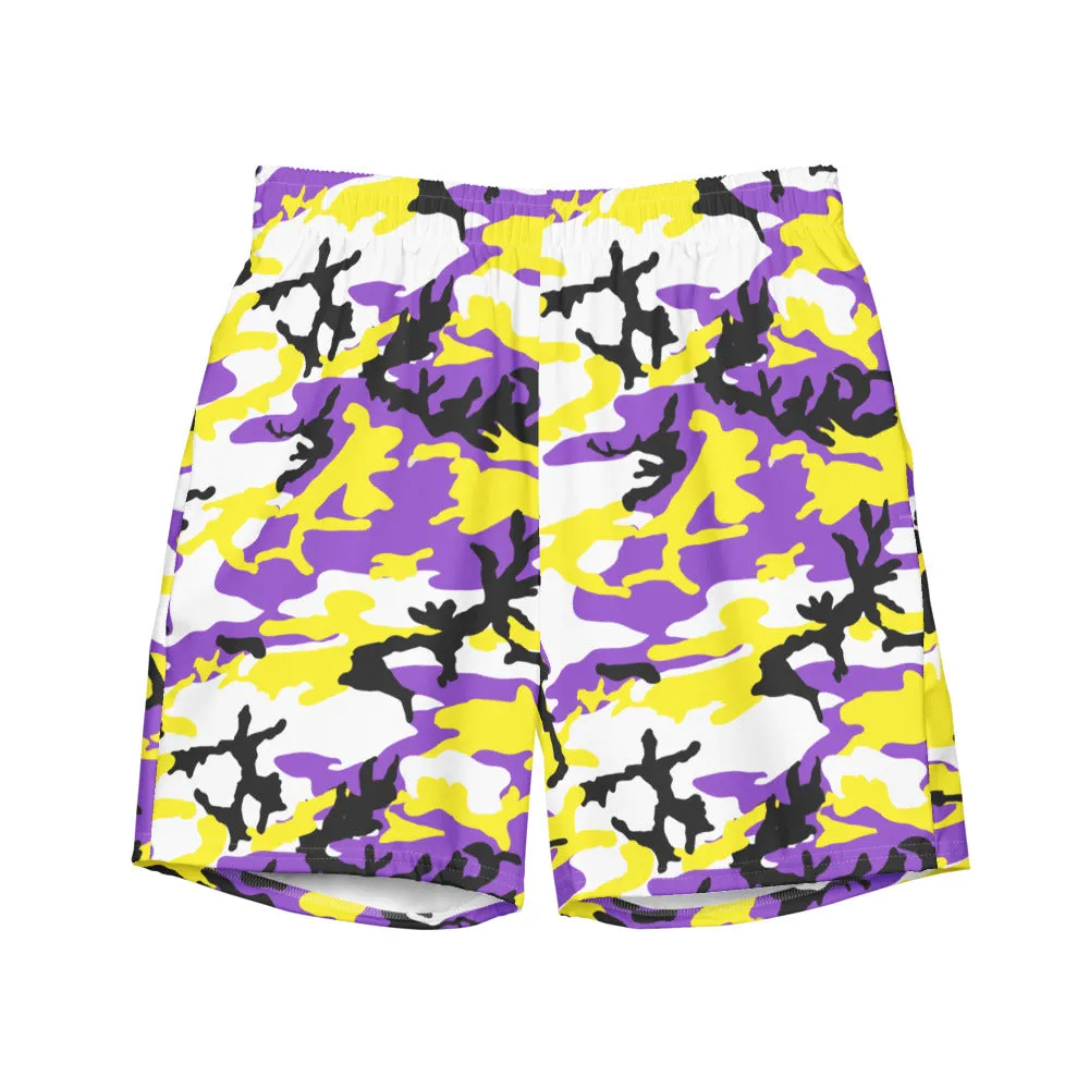 Non Binary Camo Swim Trunks