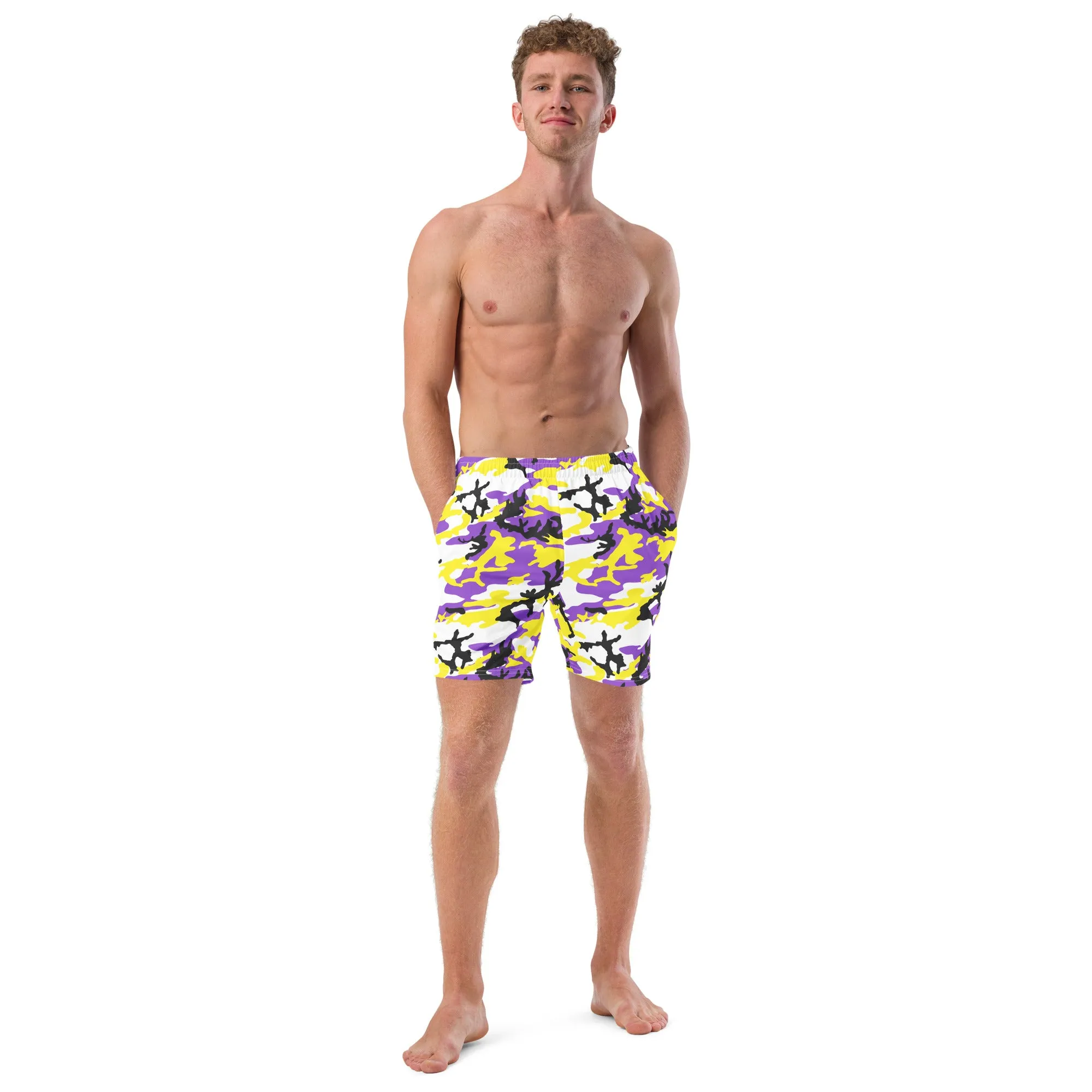 Non Binary Camo Swim Trunks