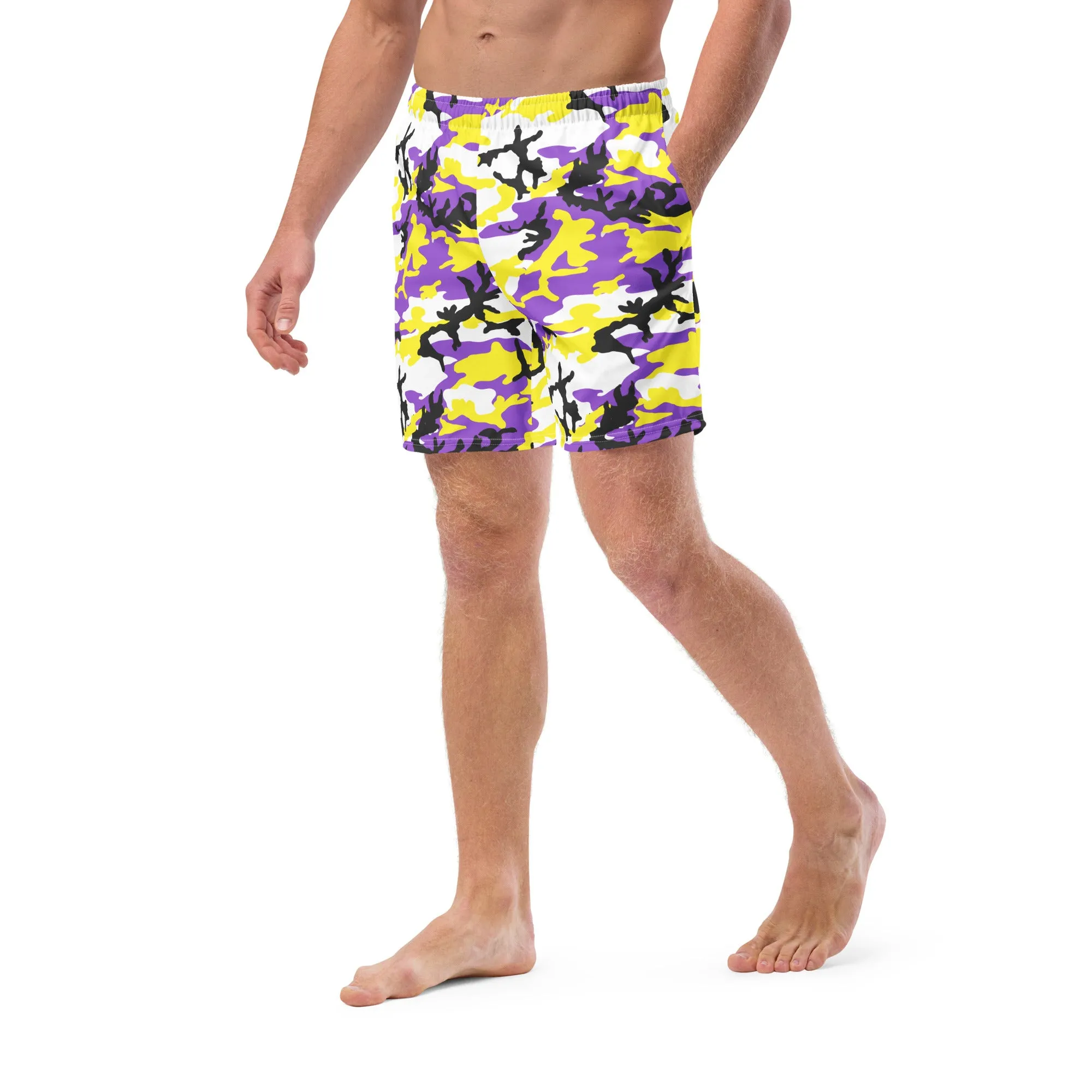 Non Binary Camo Swim Trunks