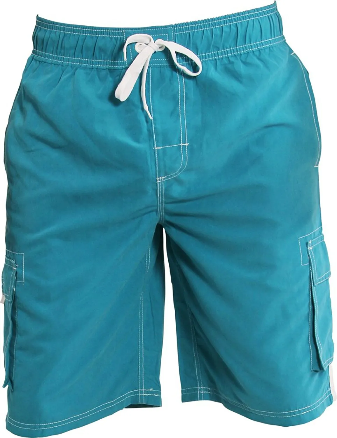 Norty Mens Swim Trunks - Watershort Swimsuit - Cargo Pockets - Drawstring Waist