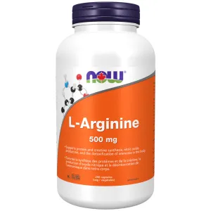 NOW L-Arginine 500 mg 250 Veggie Caps