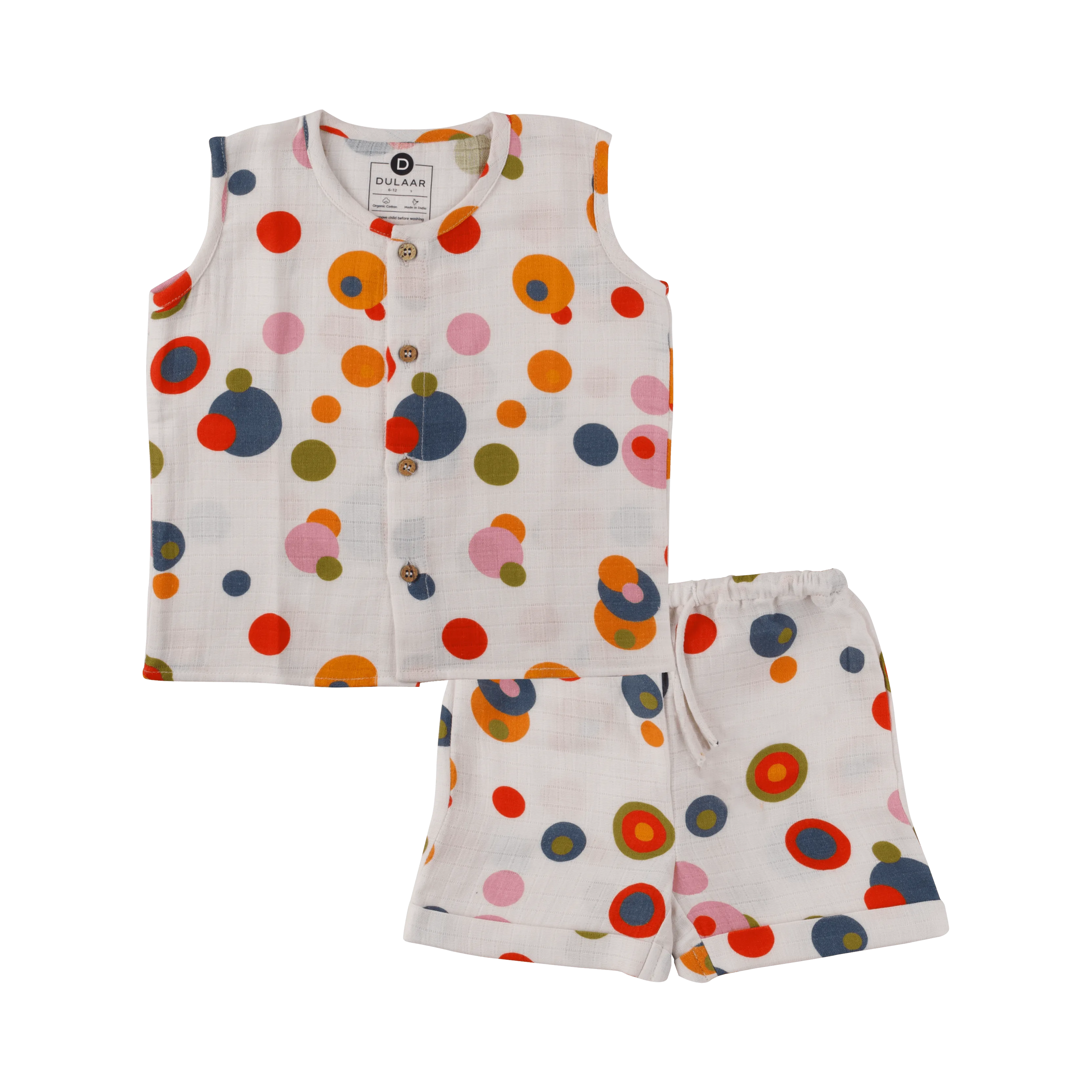 Organic Muslin Vest & Shorts Set | The Sparrow And Flower