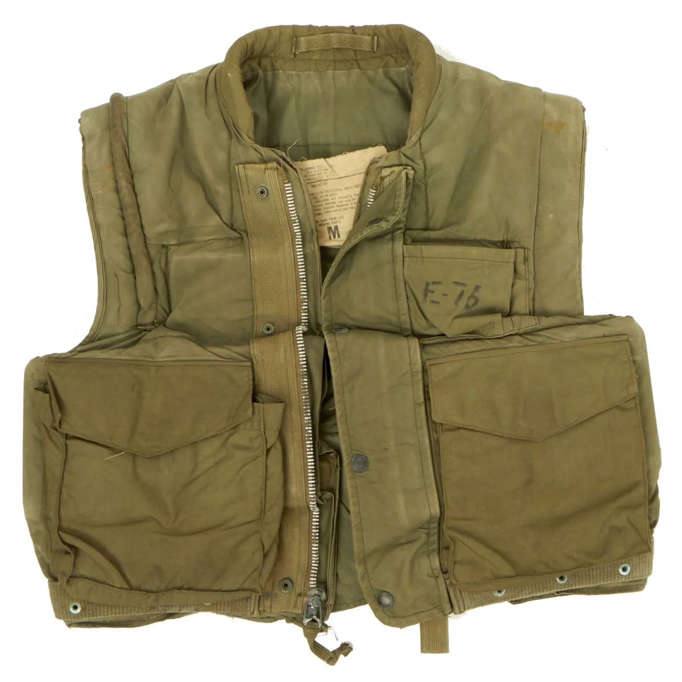 Original U.S. Vietnam War U.S.M.C. M-1955 Flak Body Armor Vest - Size Medium