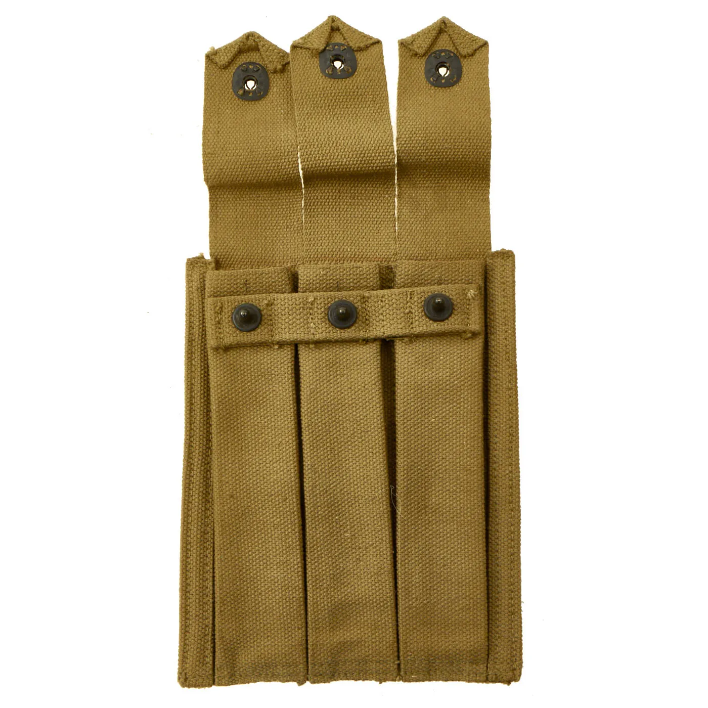 Original U.S. WWII Unissued USMC 1944 Dated Thompson .45 Submachine Gun Magazine Pouch by Russell Mfg. Co.