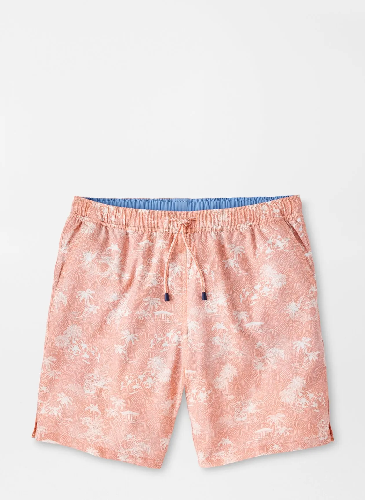 Peter Millar Thatched Hawaiian Swim Trunk - SOFT SIENNA