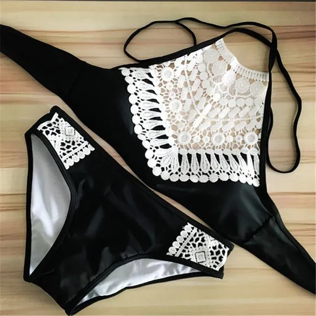 Push Up Swimwear Summer Women Sexy Bikini Set lace Swimsuit