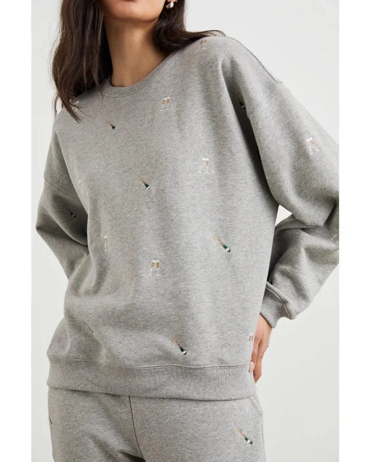 Rails Varsity Champagne Embroidery Sweatshirt