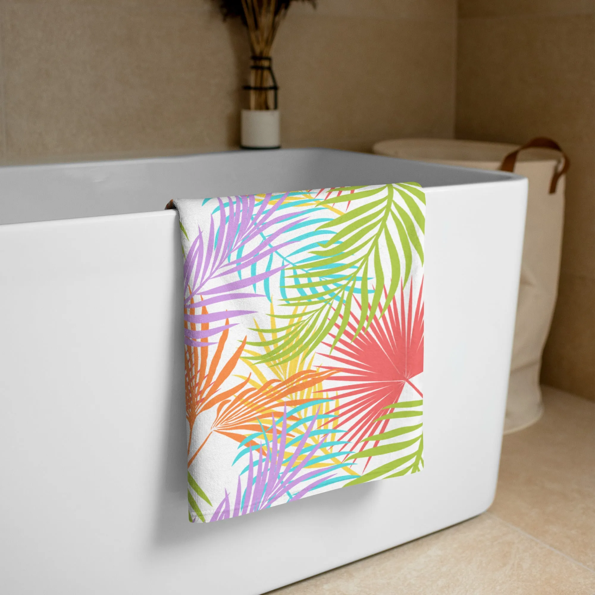 Rainbow Palm Beach Towel