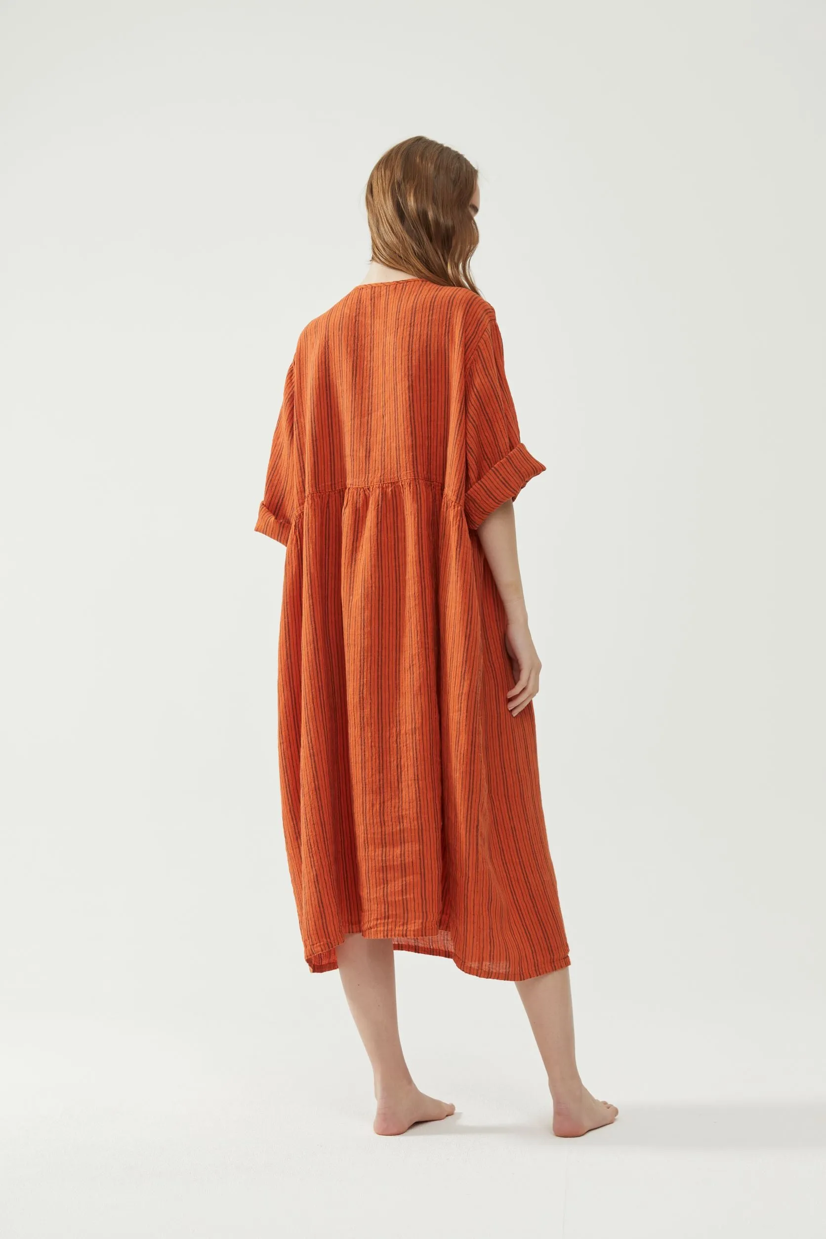 Reen Dress Pumpkin Stripe