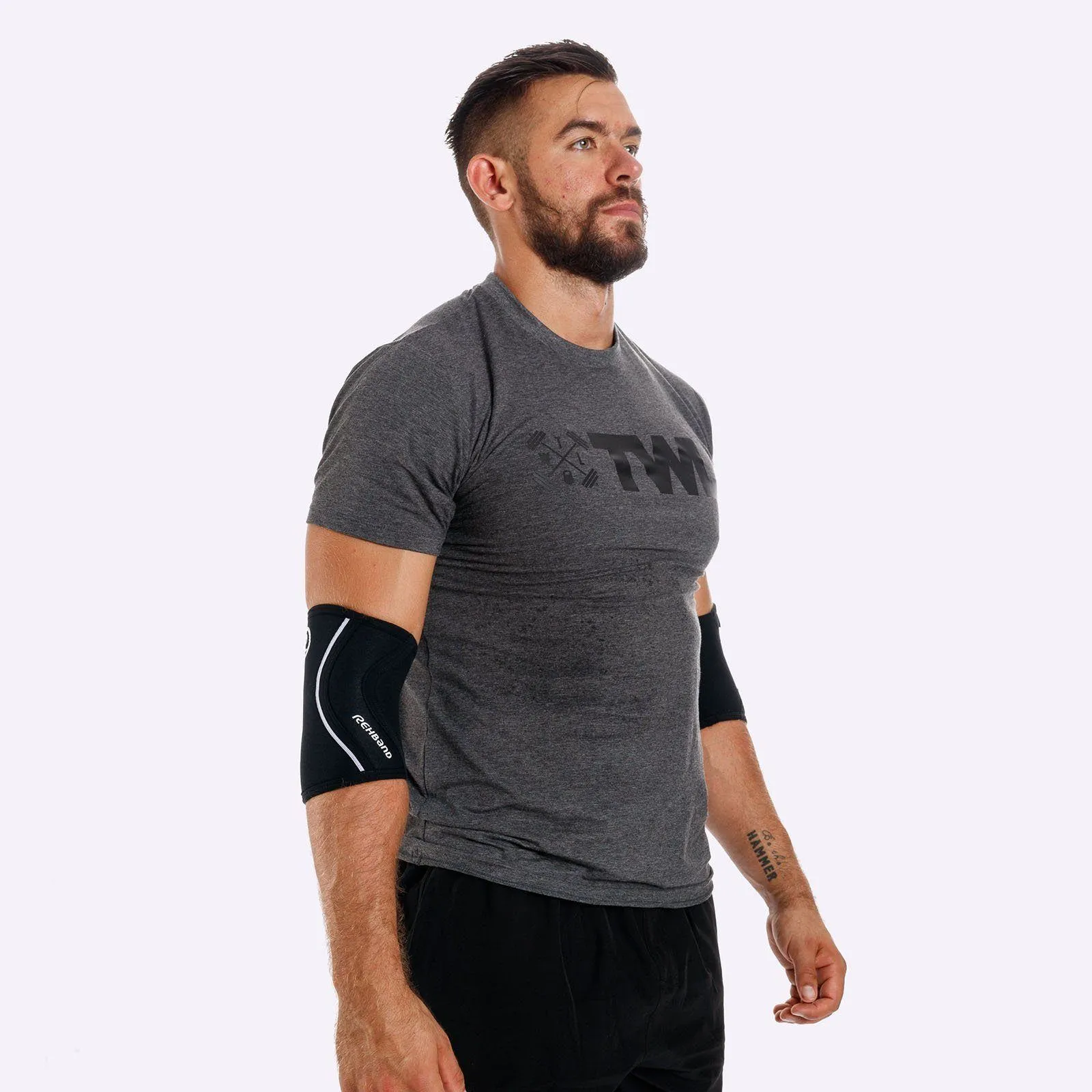 Rehband RX Elbow Sleeve 5mm Black - SINGLE