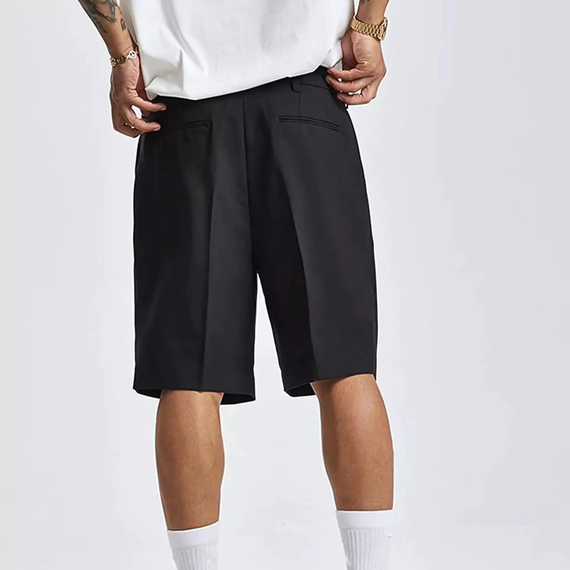 Relaxed Fit Knee-Length Shorts